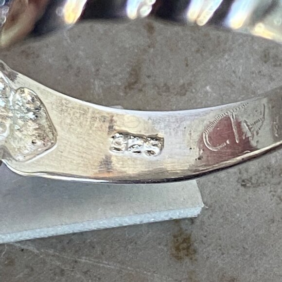 Sterling Silver 925 Square Faceted Amethyst Band Ring Size 7.25 - Picture 7 of 16